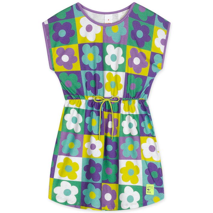 Vestido-Floral-Manga-Curta-Infantil-Feminino-Marisol