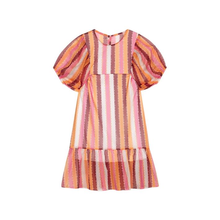 Vestido-Listrado-Manga-Curta-Infantil-Feminino-Marisol