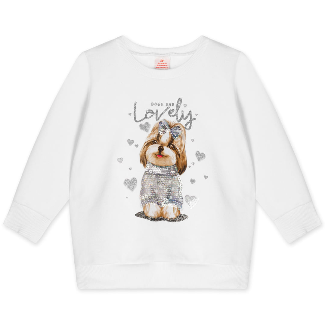 Conjunto Longo Moletom Infantil Feminino Marisol