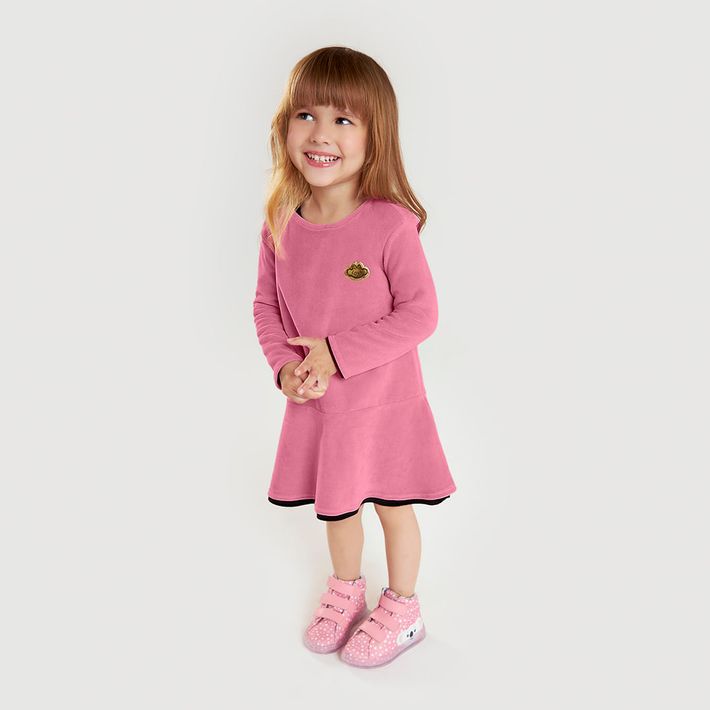 Vestido-Manga-Longa-Aveludado-Feminino-Bebe-Lilica