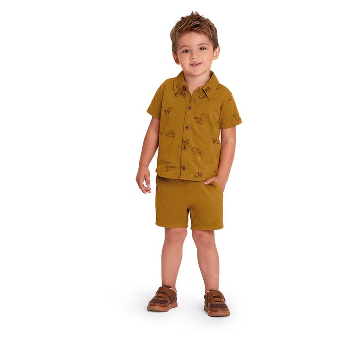 Camisa-Safari-Manga-Curta-Infantil-Masculina-Marisol