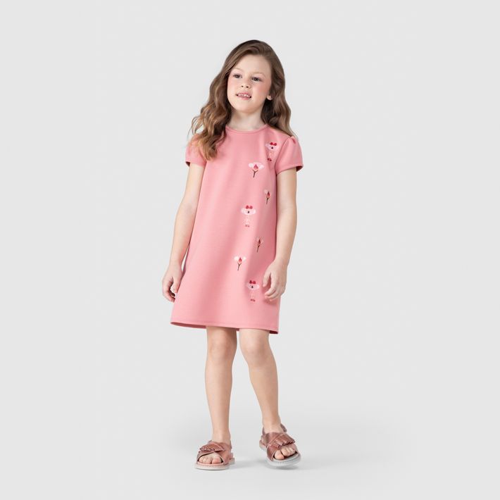 Vestido-Manga-Curta-Infantil-Feminino-Lilica-Ripilica
