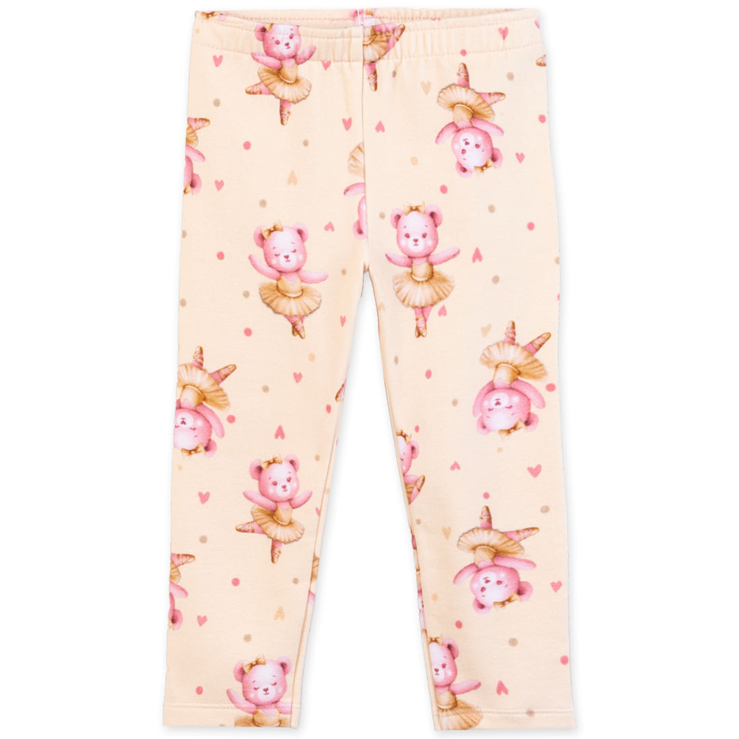 Conjunto Longo Peluciado Urso Infantil Feminino Marisol