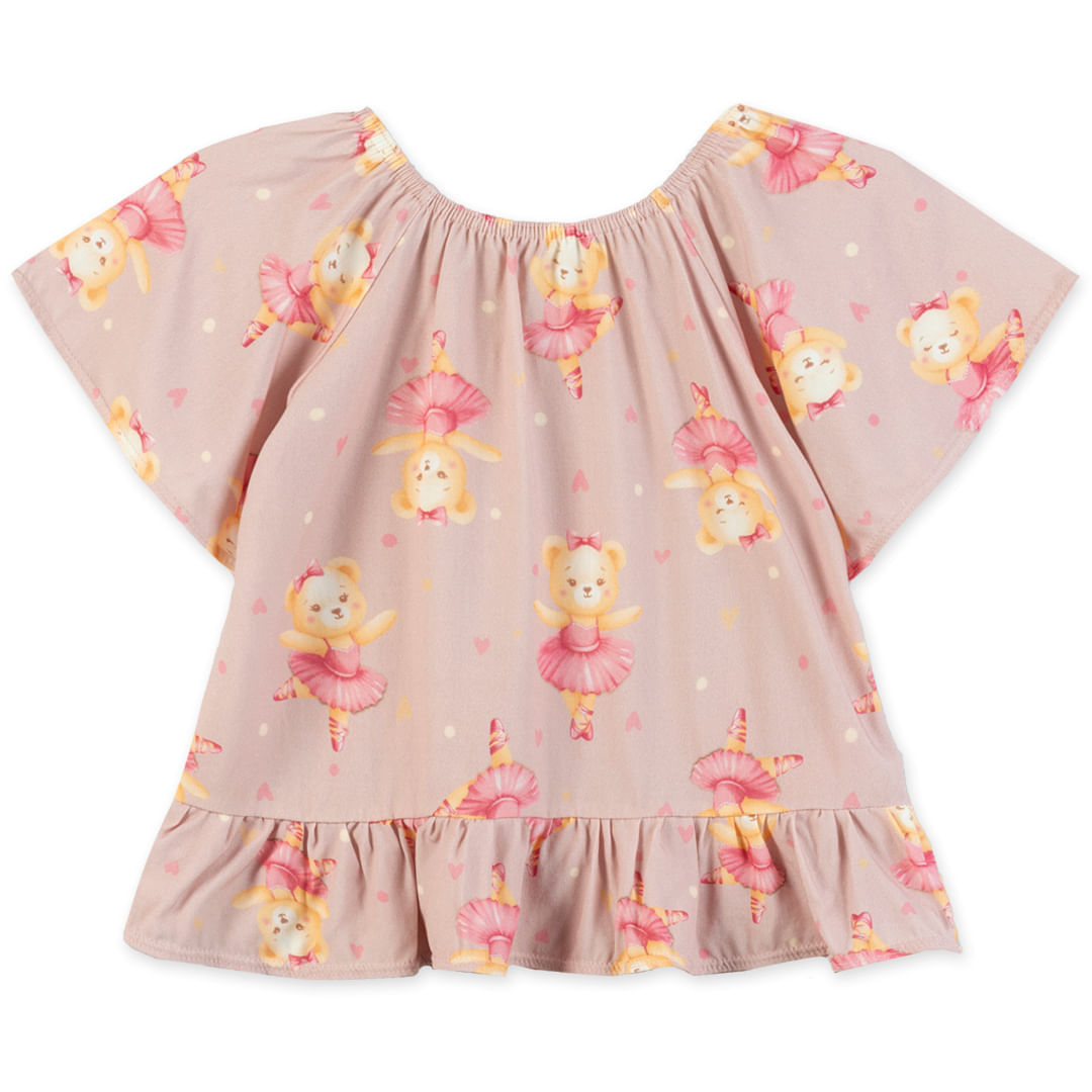 Conjunto Curto Balé Infantil Feminino Marisol