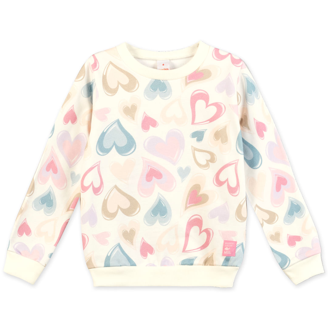 Conjunto Longo Coração Infantil Feminino Marisol